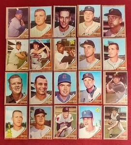 lot 93 image: (20) 1962 Topps Baseball Cards