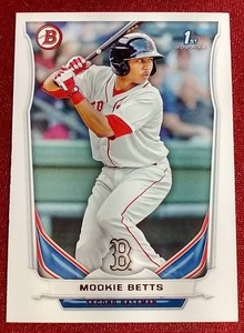 lot 96 image: 2014 Bowman Mookie Betts - 1st Bowman Card