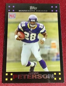 lot 98 image: 2007 Topps Adrian Peterson Rookie Card