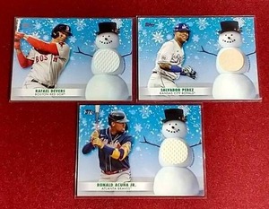 lot 102 image: (3) Topps Holiday Relic Cards - Nice Names