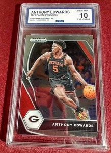 lot 105 image: 2021 Prizm Draft Picks Anthony Edwards - CCG 10