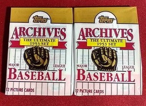 lot 110 image: (2) 1991 Topps Archives Ultimate 1953 Set Packs