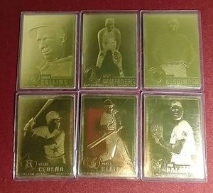 lot 112 image: (6) Gold Foil Cards - Mostly Old-Timers & Legends