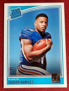 lot 113 image: 2018 Donruss Saquon Barkley Rated Rookie Card