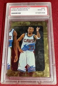lot 114 image: 1997 SP Authentic Derek Anderson Rookie Card - PSA 9