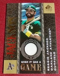 lot 115 image: 2007 SP Reggie Jackson Game-Used Jersey Card