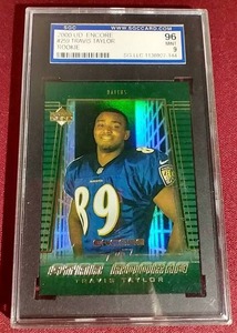 lot 120 image: 2000 Upper Deck Encore Travis Taylor Rookie Card - SGC 9