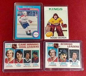 lot 122 image: (4) Vintage Hockey Cards - (3) HOFers
