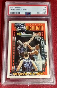 lot 131 image: 1993 Topps Shaquille ONeal Card - PSA 7