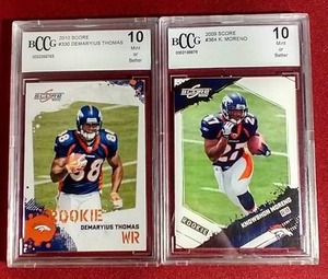 lot 136 image: (2) BCCG Slabbed Football Rookie Cards