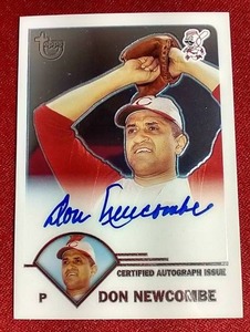 lot 137 image: Topps Chrome Don Newcombe Autograph Card
