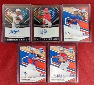 lot 149 image: (5) Baseball Prospect Autograph Cards