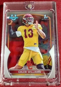 lot 151 image: 2023 Bowman Chrome Caleb Williams 1st Bowman Card