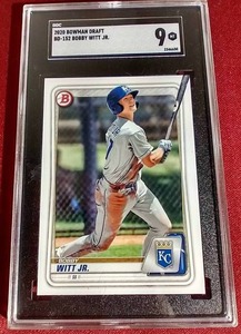 lot 164 image: 2020 Bowman Bobby Witt Jr. Prospect Card - SGC 9