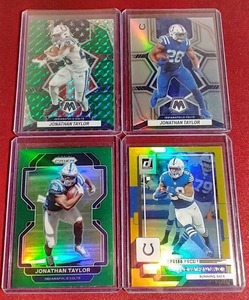 lot 176 image: (4) Jonathan Taylor Cards - All Prizms & Color