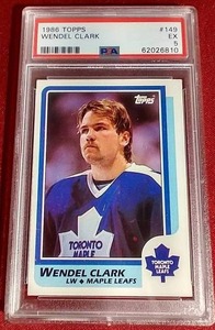 lot 179 image: 1986-87 Topps Wendel Clark Rookie Card - PSA 5