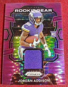 lot 184 image: 2023 Prizm Jordan Addison Jersey Rookie Card