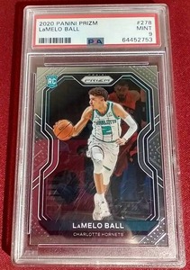 lot 188 image: 2020 Prizm LaMelo Ball Rookie Card - PSA 9