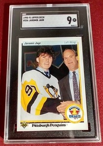 lot 201 image: 1990-91 Upper Deck Jaromir Jagr Rookie Card - SGC 9