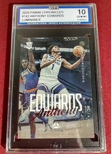lot 203 image: 2020 Chronicles Anthony Edwards Rookie Card - ISA 10
