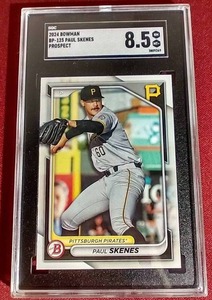 lot 205 image: 2024 Bowman Paul Skenes Prospect Card - SGC 8.5