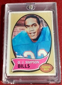 lot 207 image: 1970 Topps O.J. Simpson Rookie Card