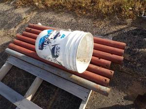 lot 21 image: Adjustable Steel Posts with some hardware