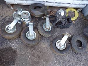 lot 23 image: Cart Wheels with extra parts