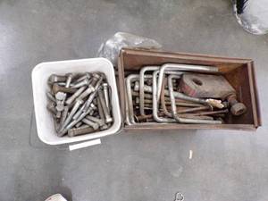 lot 48 image: Large U Bolt and Hardware Lot