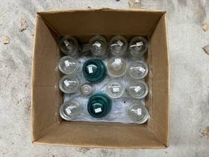 lot 62 image: 15 Vintage Glass Insulators