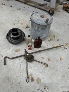 lot 66 image: Vintage Glass Insulator, Oil Can Bottles and more
