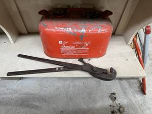 lot 79 image: Marine Gas Tank and Vintage Tool