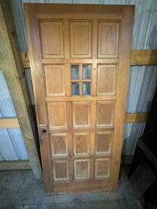 lot 111 image: Unique Wood Door