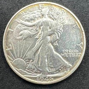 lot 18 image: 1946-S Walking Liberty Half Dollar VFXF Condition