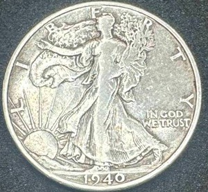 lot 19 image: 1940-S Walking Liberty Half Dollar