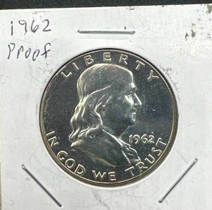 lot 22 image: 1962 Gem Proof Franklin Half Dollar