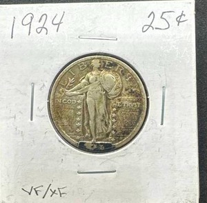lot 30 image: 1924 Standing Liberty Quarter (VFXF condition)
