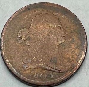 lot 34 image: 1804 Draped Bust Half Cent