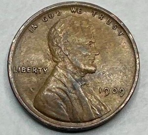 lot 39 image: 1909 VDB Indian Head Penny (XFAU condition)