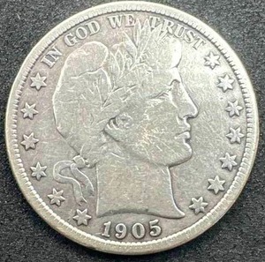 lot 46 image: 1905-S Barber Half Dollar (FVF condition)