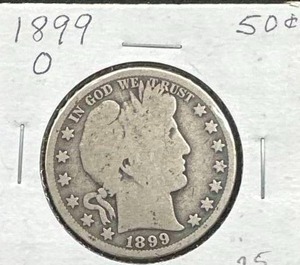 lot 48 image: 1899-O Barber Half Dollar (better year)