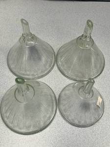 4 - Assorted Heavy Wall Glass Funnels, See Photos