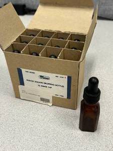 12 - French Square Bottles 12 Ounch With Dropper 15ml
