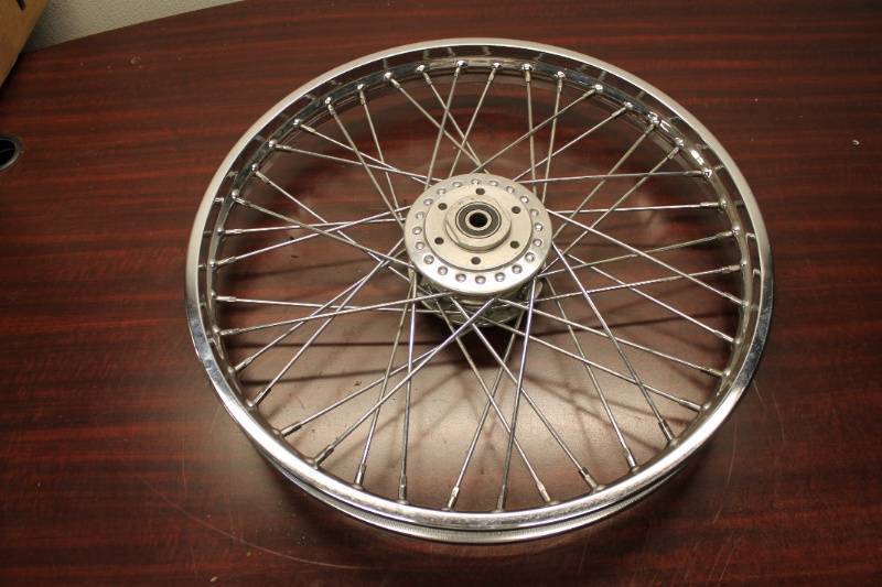 Used Motorcycle Chrome Spoke Wheel - 16-inch