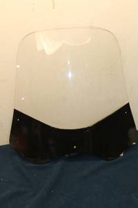 Motorcycle Windshield Replacement with Black Trim