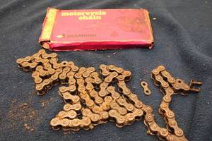 Vintage Diamond Motorcycle Chain with Original Packaging