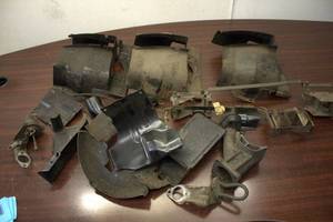 Collection of Used Vintage Automobile Parts and Components