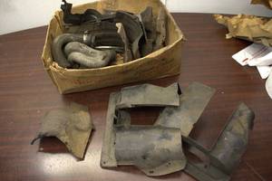 Used Volkswagen Engine Parts Collection Including Exhaust Manifold