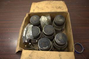 Set of 8 Used Engine Cylinder Sleeves and Various Components