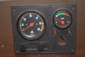 Chrysler Volvo Marine Gauge Panel with RPM and Temperature Meters